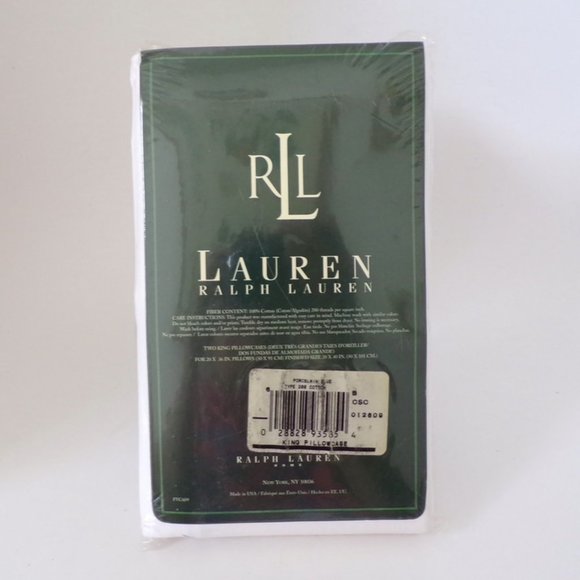 Ralph Lauren Porcelain Blue King Pillowcases New Mint  3100 - Picture 2 of 4